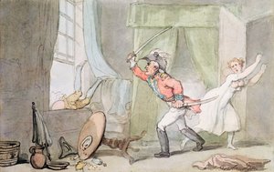 De boze echtgenoot door Thomas Rowlandson